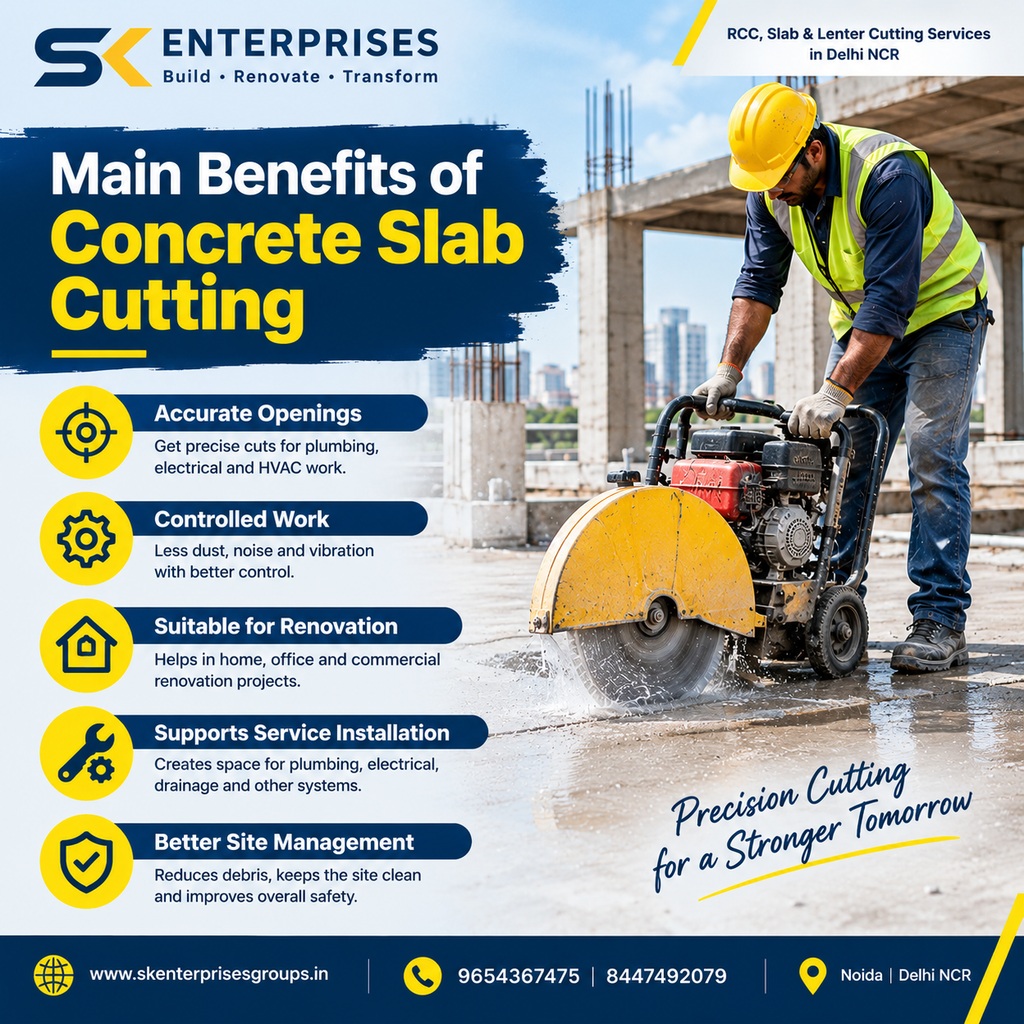 Main Benefits of Concrete Slab Cutting
